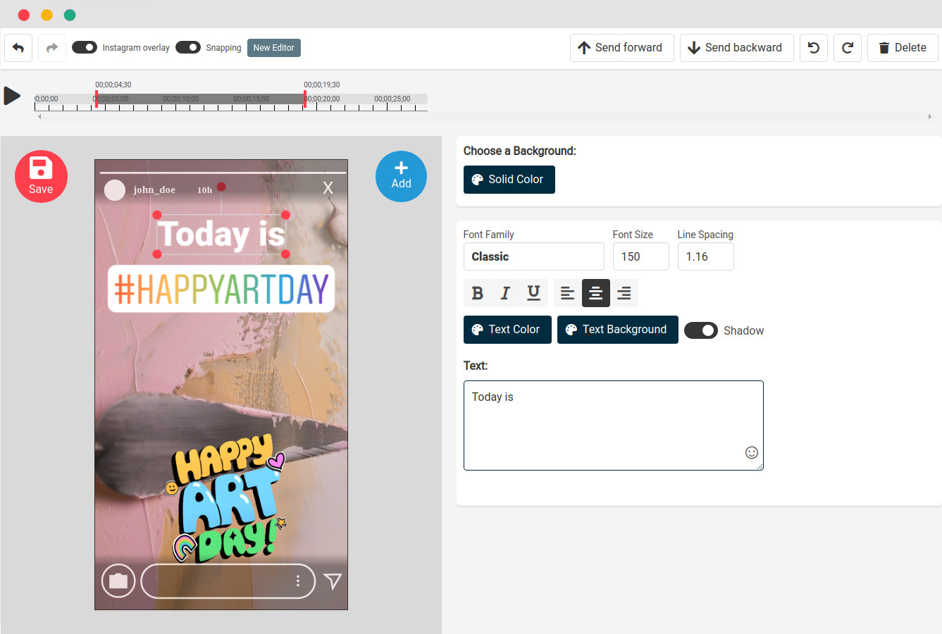 Instagram Story Editor